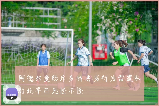 阿德尔曼怒斥多特恶劣行为雷霆队对此早已见怪不怪